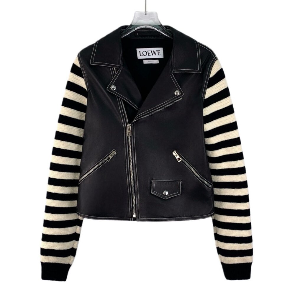 Loewe Lambskin Leather Zip-Up Jacket